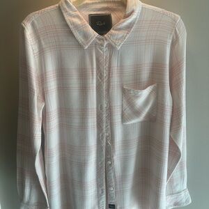 Rails White and Pink Plaid Women’s Shirt